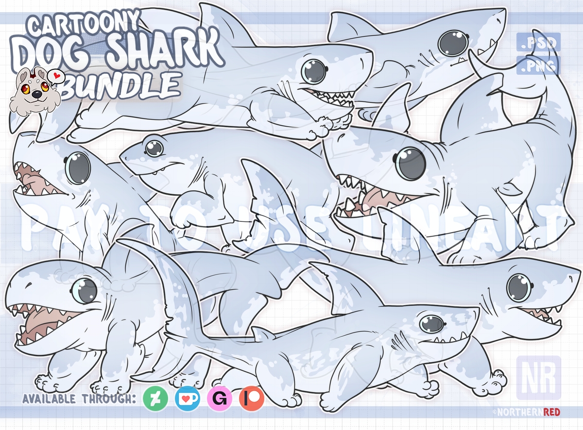 Dog Ride Shark BUNDLE: Dog-Sharks! by NorthernRed on DeviantArt