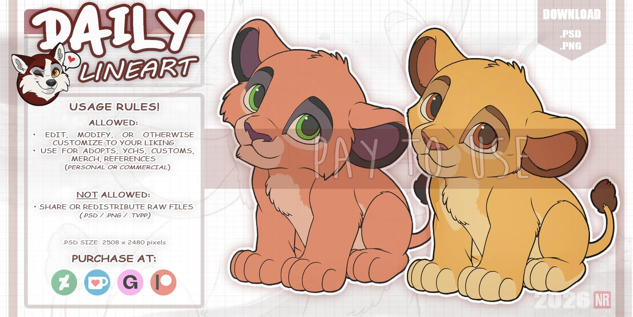 DAILY: Baby Lion Cub 2versions + help lines(toony) by NorthernRed on ...