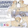 BUNDLE: Labrador Retriever Dog Linearts (semi)