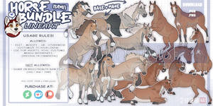 BUNDLE: Horses+ mane/tail + help lines (semi-c)