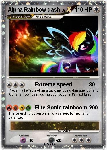 Alpha Rainbow dash pokemon card by Vinyl-Scratch111 on DeviantArt Alpha Rainbow dash pokemon card by Vinyl-Scratch111 on DeviantArt