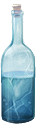 A frozen bottle, glass cracking under the pressure.