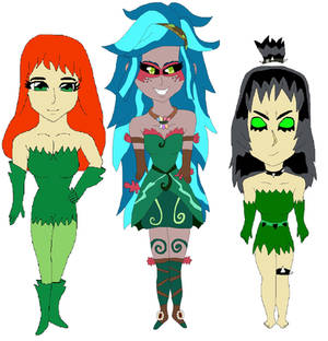 Poison Ivy,Gaia Everfree and Undergrowth Sam