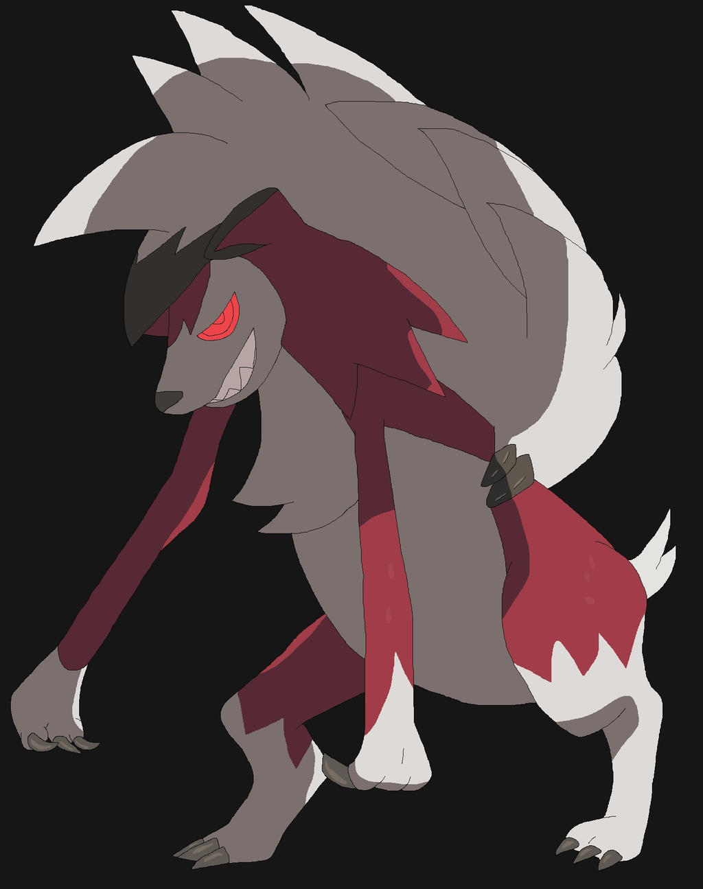 Lycanroc Midnight Form By NightmareOnElmStFan On DeviantArt lycanroc-midnight-form-by-nightmareonelmstfan-on-deviantart