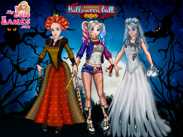 Ariel,Elsa and Aurora Halloween ball