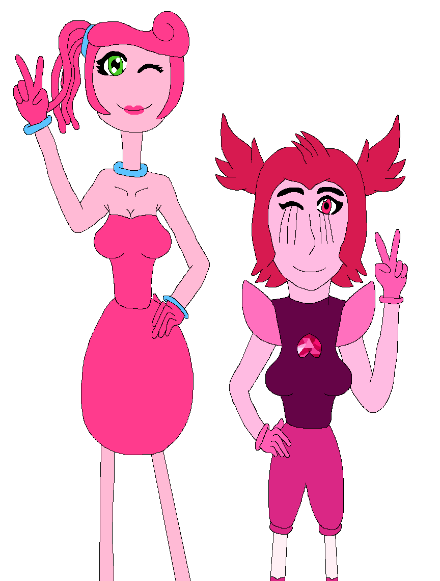 fanart of mommy long legs and spinel @uri-draws - Illustrations