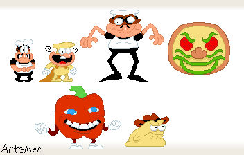 Pizza Tower Characters in my Style by Artsmen on DeviantArt