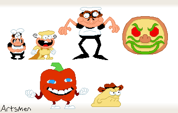 Pizza Tower characters in my style by RascalTheWeirdo on DeviantArt