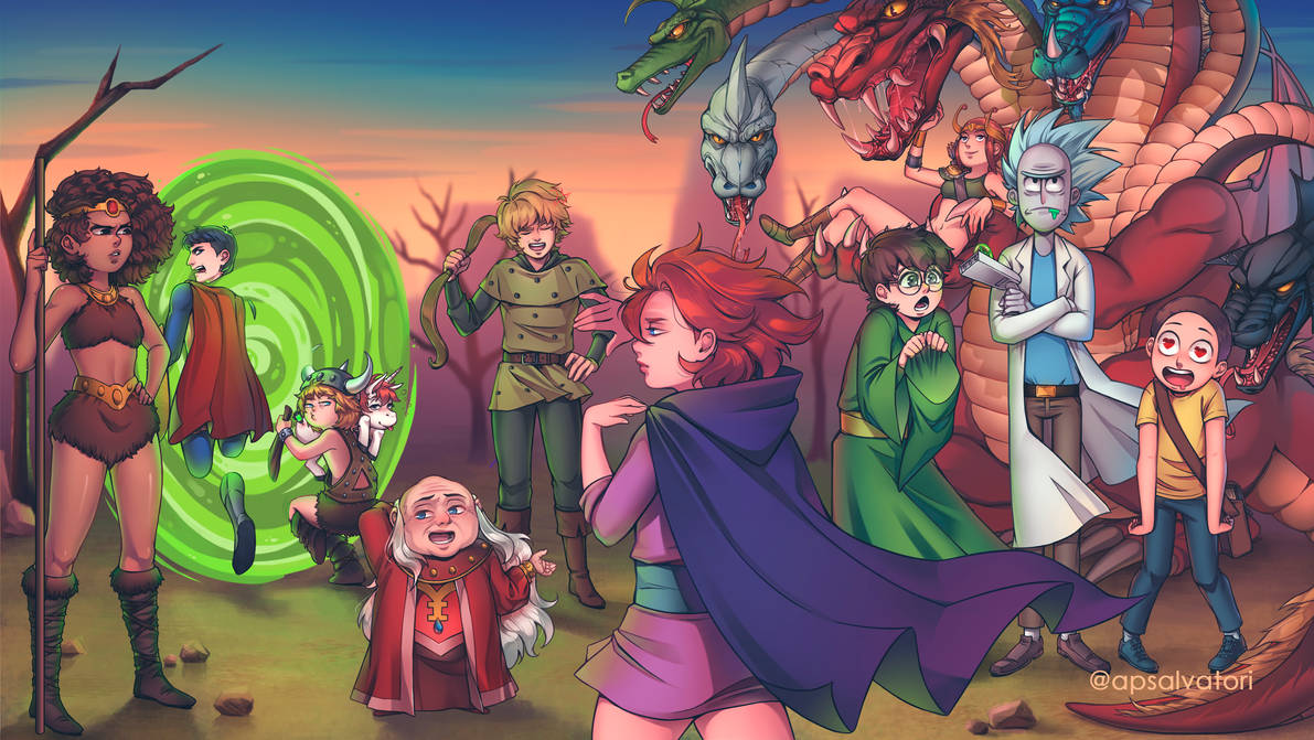 Dungeons and Dragons x Rick and Morty Crossover by AnaPaula07 on DeviantArt