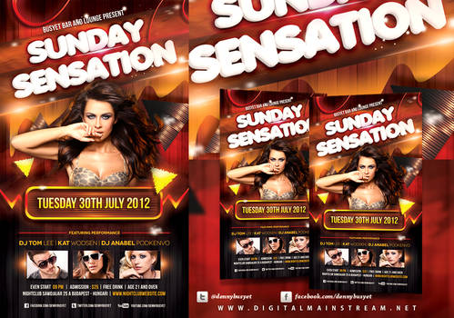 Sunday Sensation Flyer template