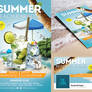 Summer Beach Cocktail Flyer Psd Print Template