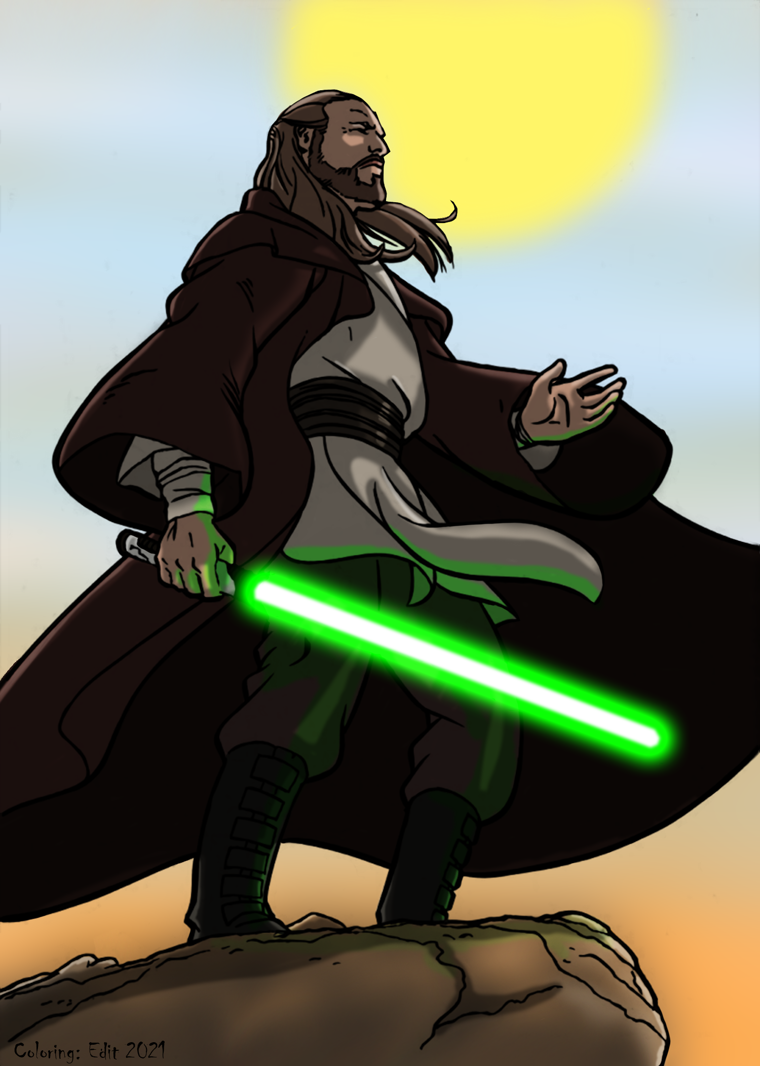 ArtStation - Qui Gon Jinn: Star Wars Day 2021