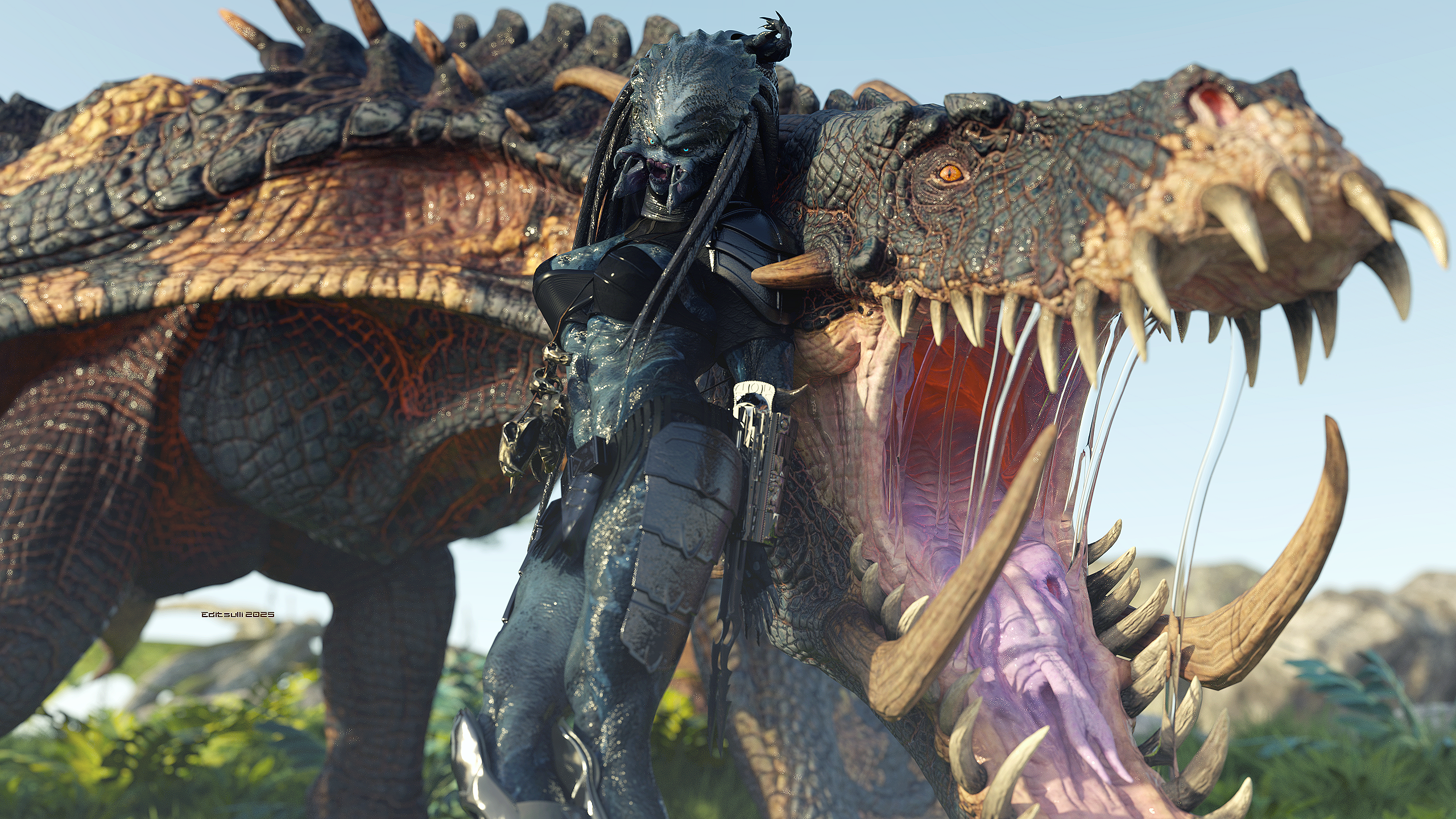 Female Yautja and her Wyvern