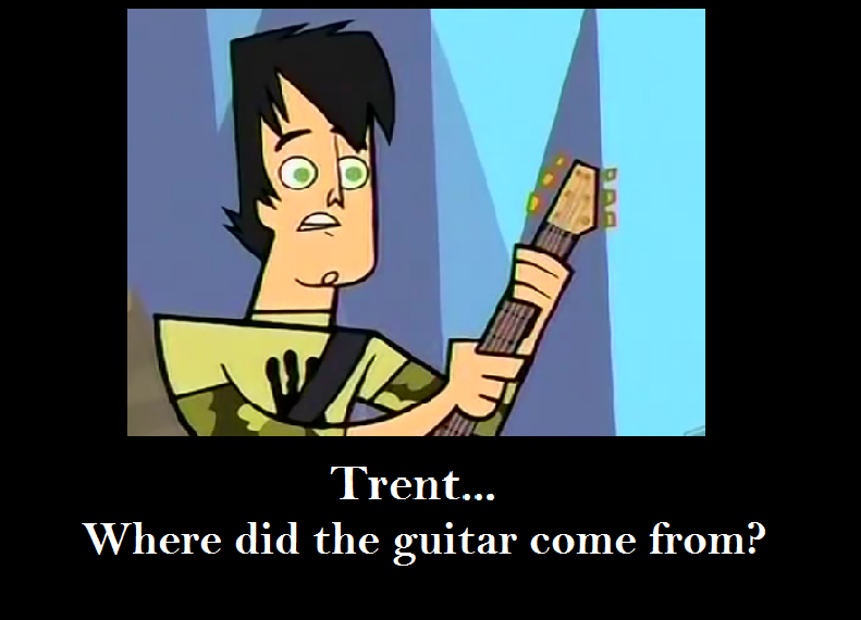 The randomly appearing guitar...