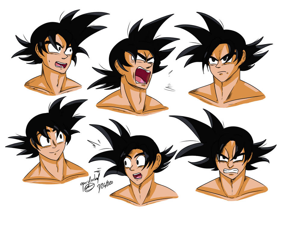 Goku Expression Redraw by peridoxikal on DeviantArt