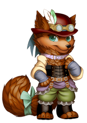 Steampunk Fox Paintie