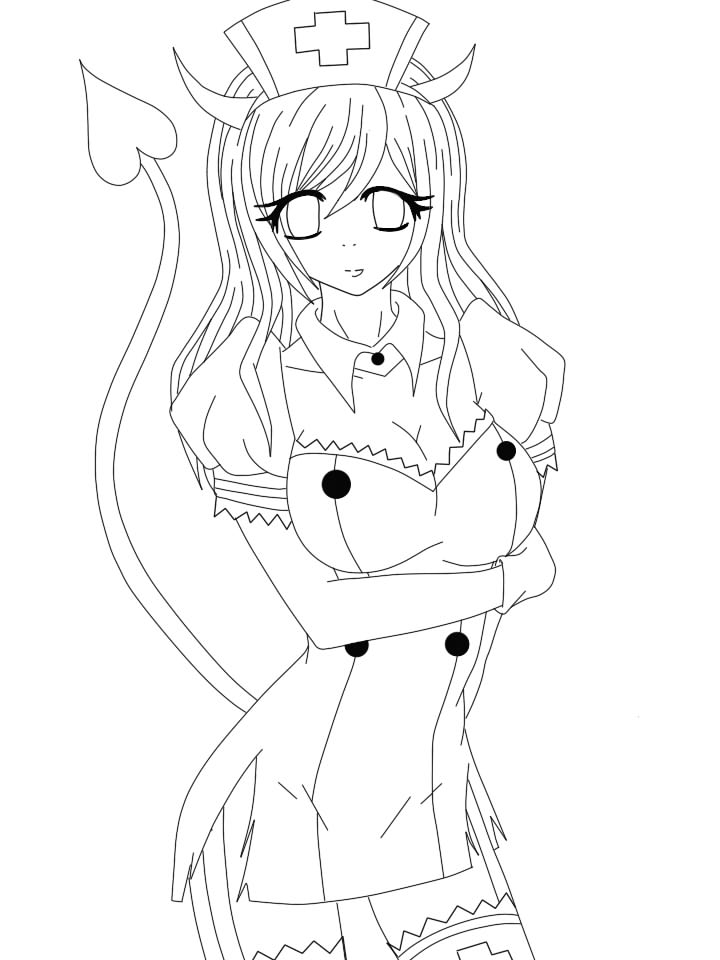 Devil Nurse Lineart