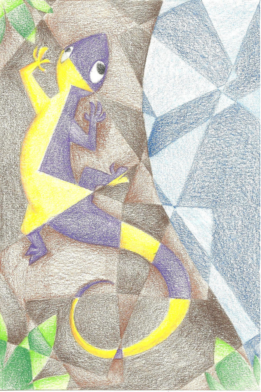 Cubist Insect Lizard Cubism by Britno on DeviantArt