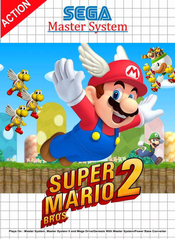 Super Mario Bros 2 8Bit Sega Master System Fanmade by NintendoFanCovers ...