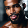 Beautiful black man close-up