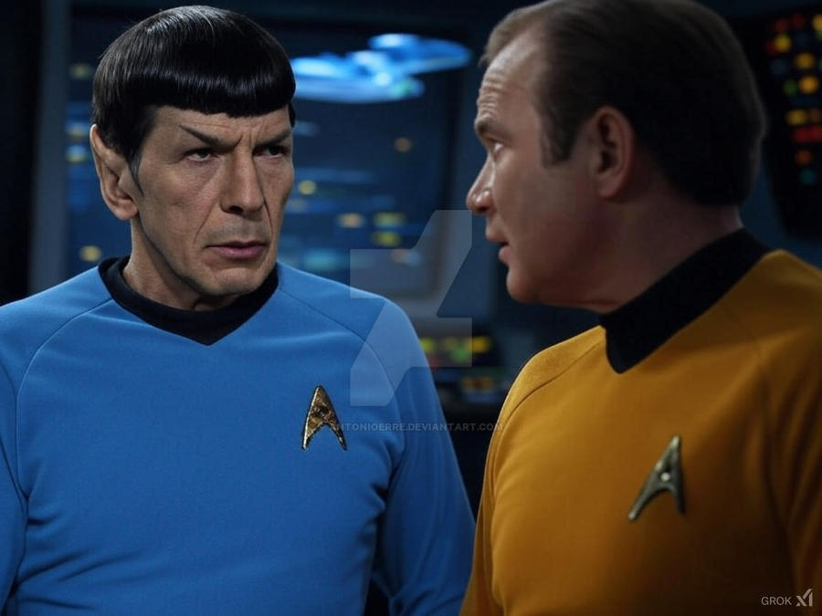Spok Enterprise Computer Spock and Kirk on the Enterprise bridge. by antonioerre on DeviantArt