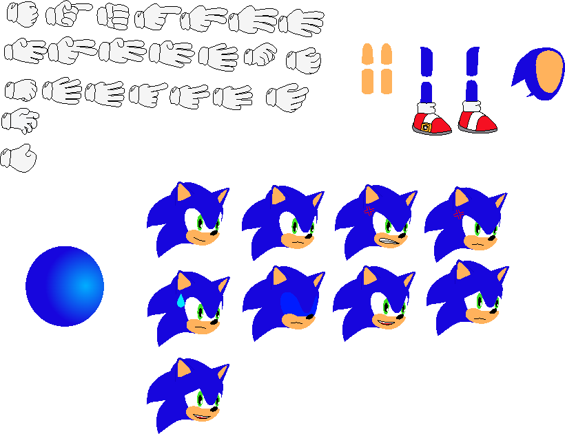 Modern Sonic Sprite V2 by PyaeSoneHein5676 on DeviantArt