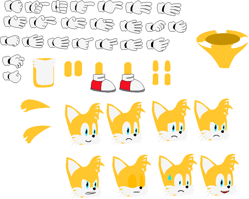 Tails Sprite (Update) by PyaeSoneHein5676 on DeviantArt