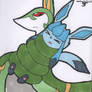 Serperior Squeezing Glaceon