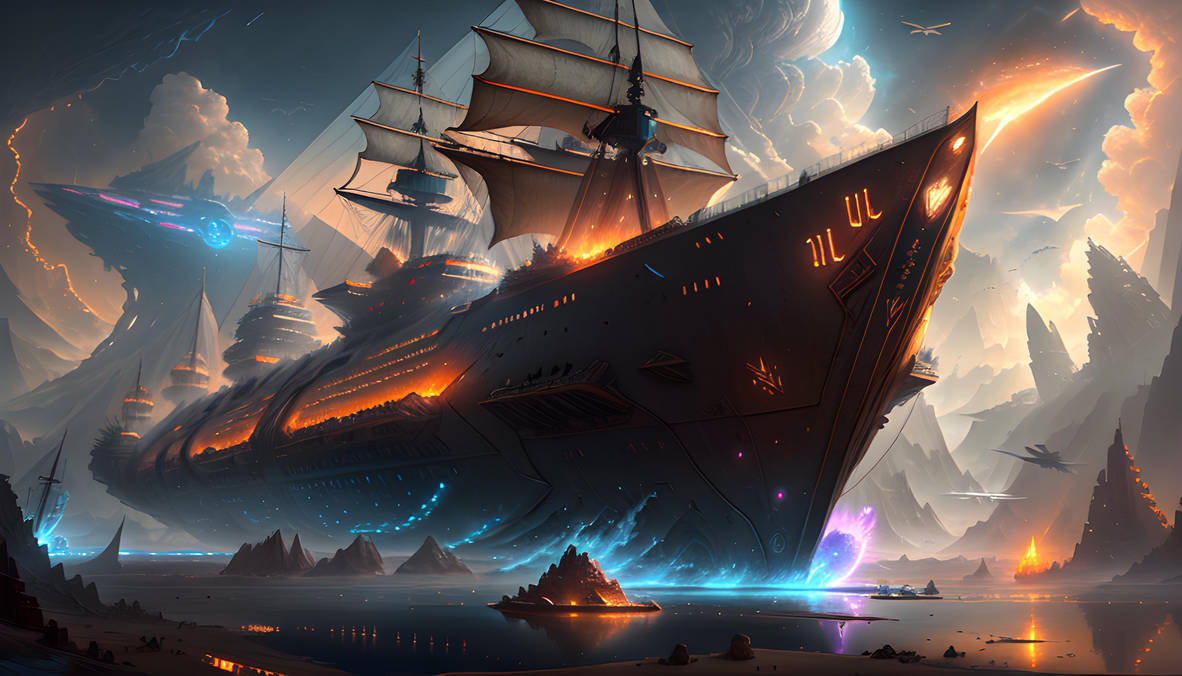 Dreams of Futuristic WarShips by TheRavenDreams on DeviantArt