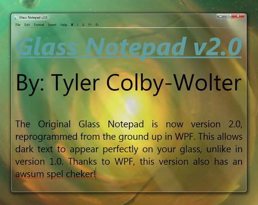 Glass Notepad 2.0 - Preview