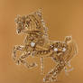 Clockwork carousel horse