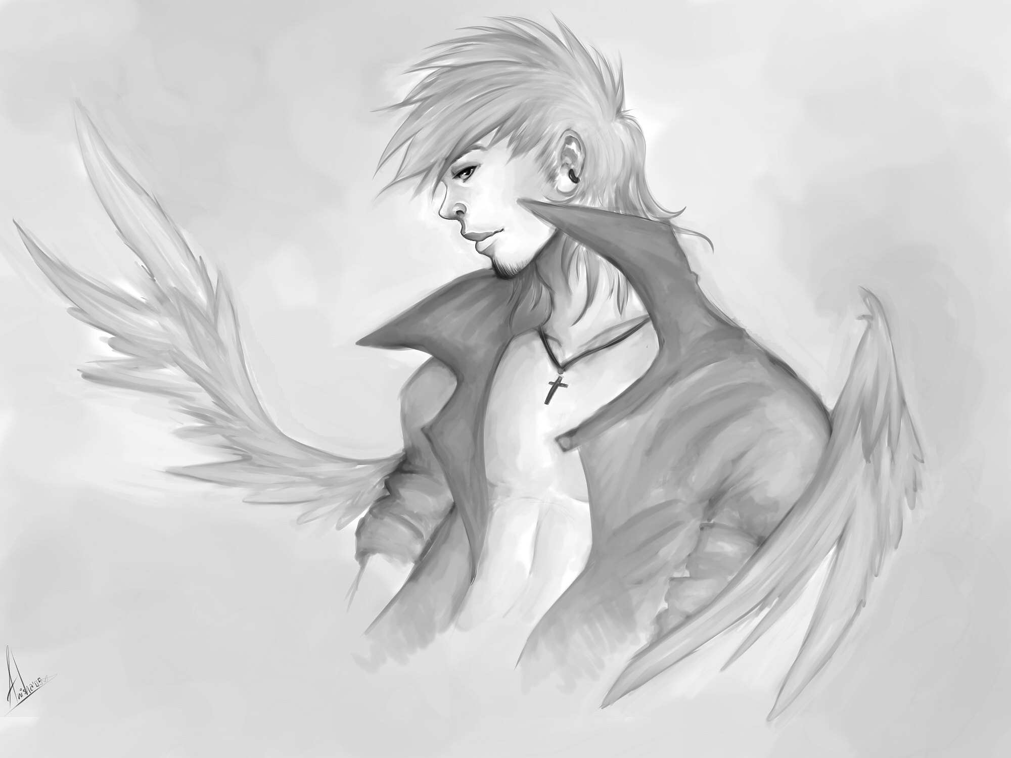 Grayscaled Angel