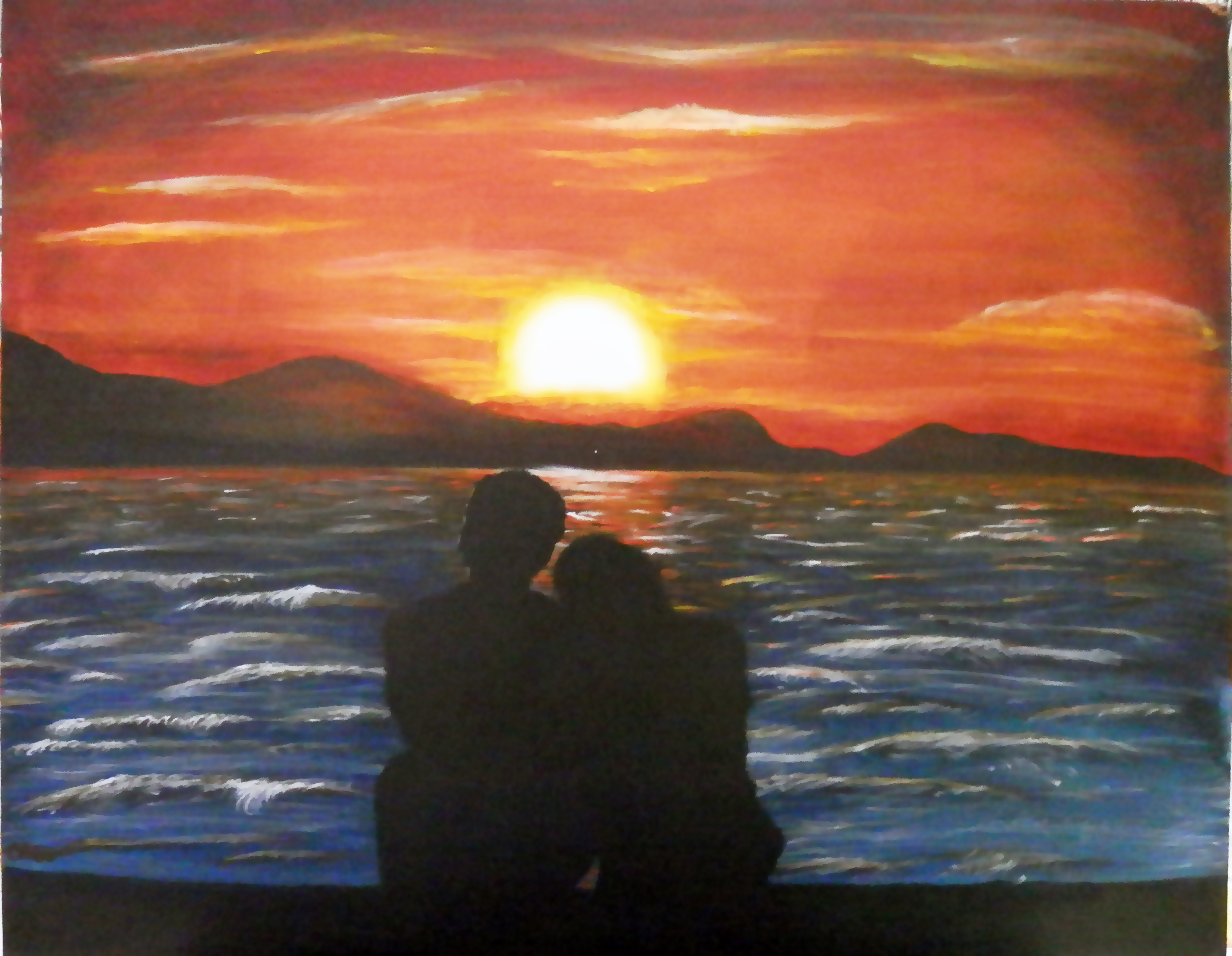 Sunset - Acrylic on canvas panel