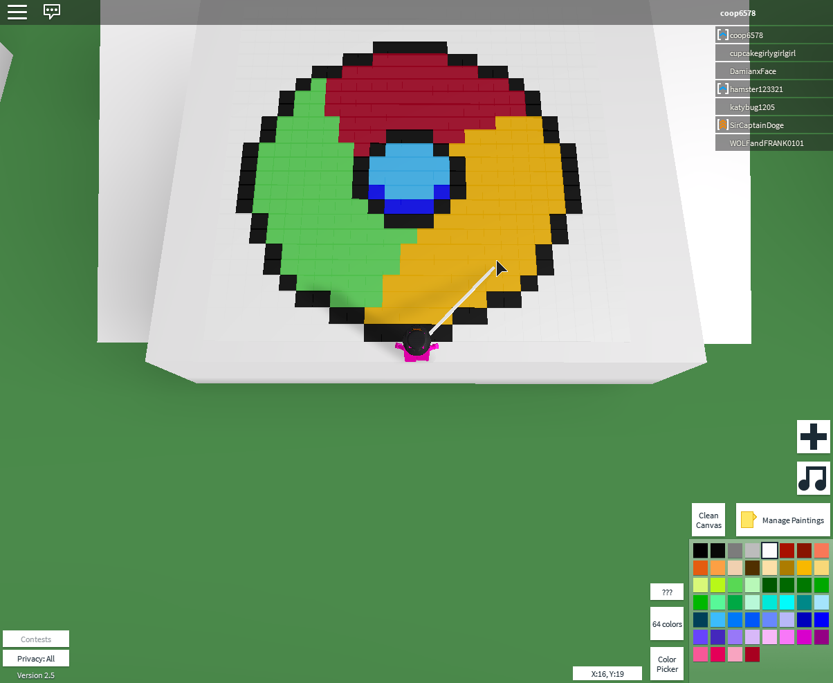 ROBLOX Pixel Art Creator: Google Chrome Logo by KoopaKlan on DeviantArt