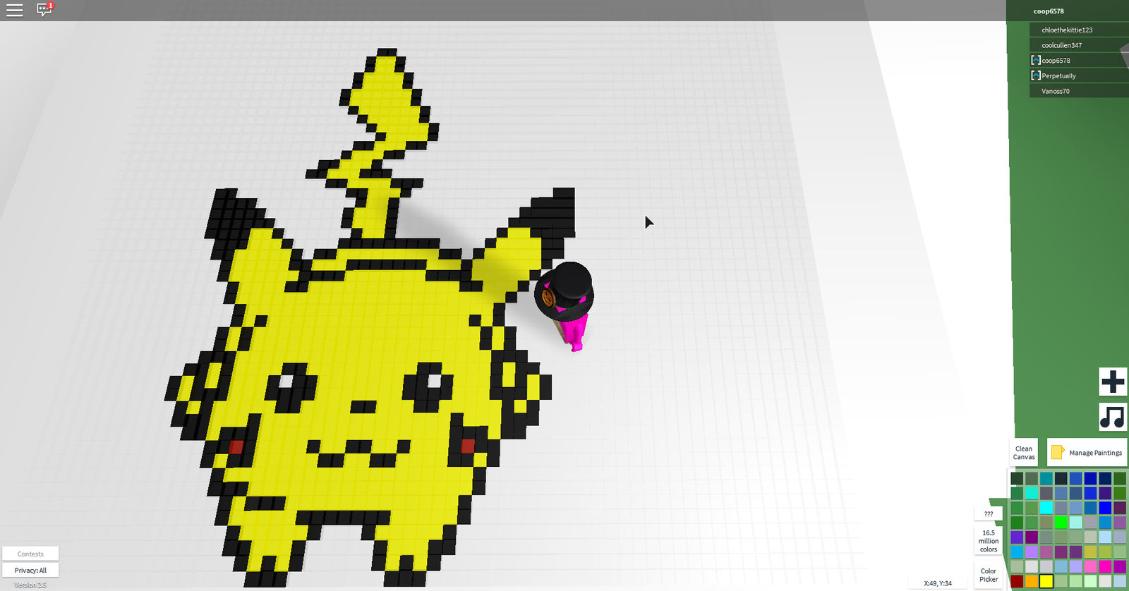 Roblox Pixel Art Creator Pikachu By Koopaklan On Deviantart - i support pixel art creator roblox
