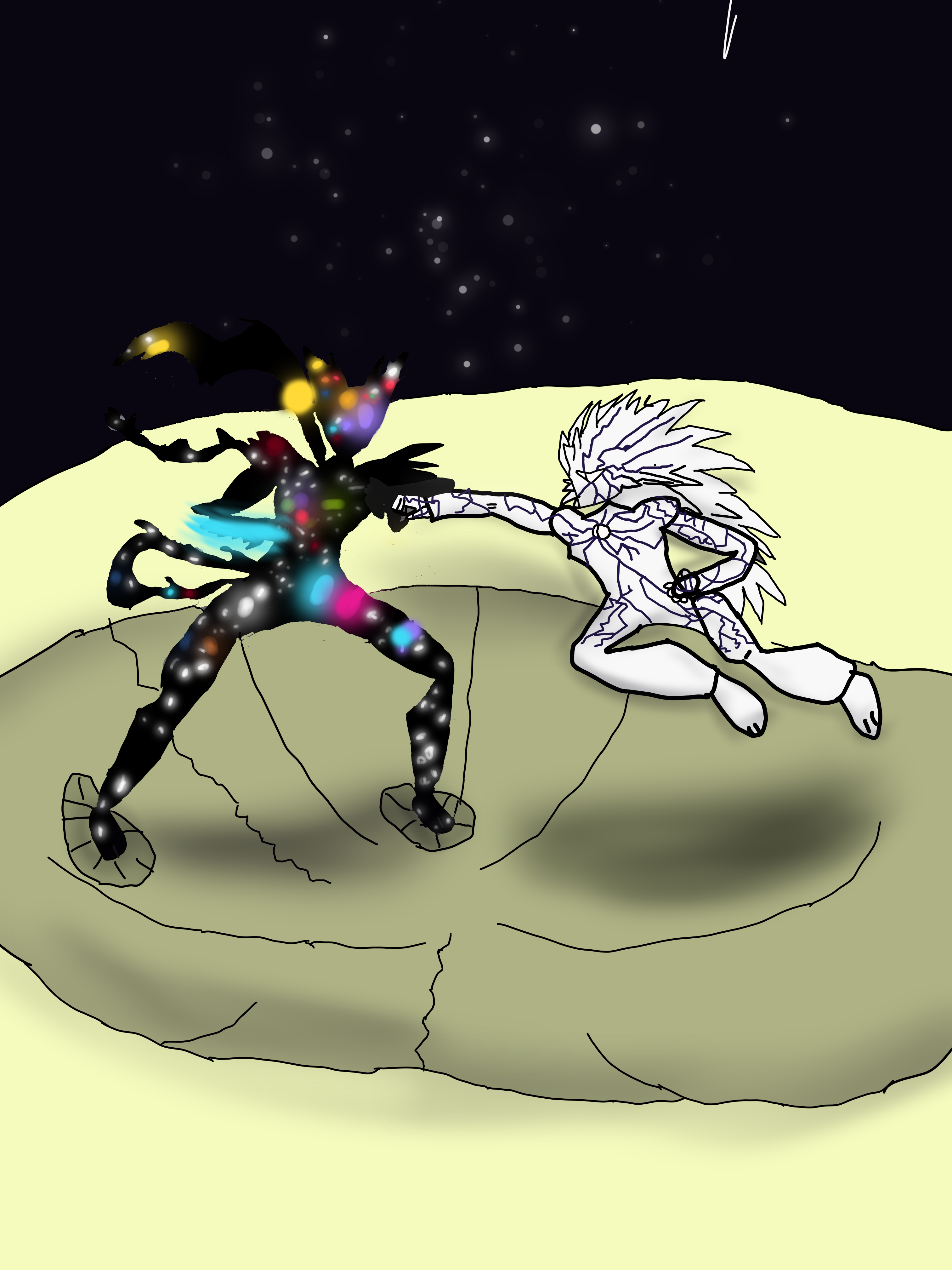 Cosmic Fear Mode Garou vs Meteoric Burst Boros. fanart by me : r/OnePunchMan