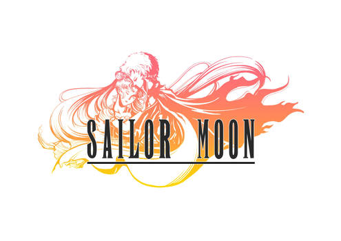 Sailor moon final fantasy logo style