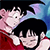 Goku and Chichi hug