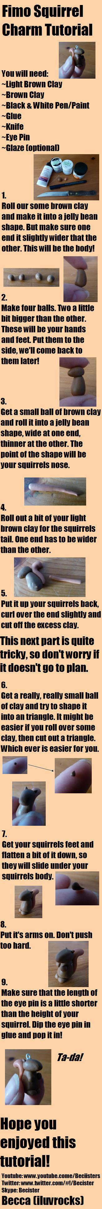 Fimo Squirrel Charm Tutorial