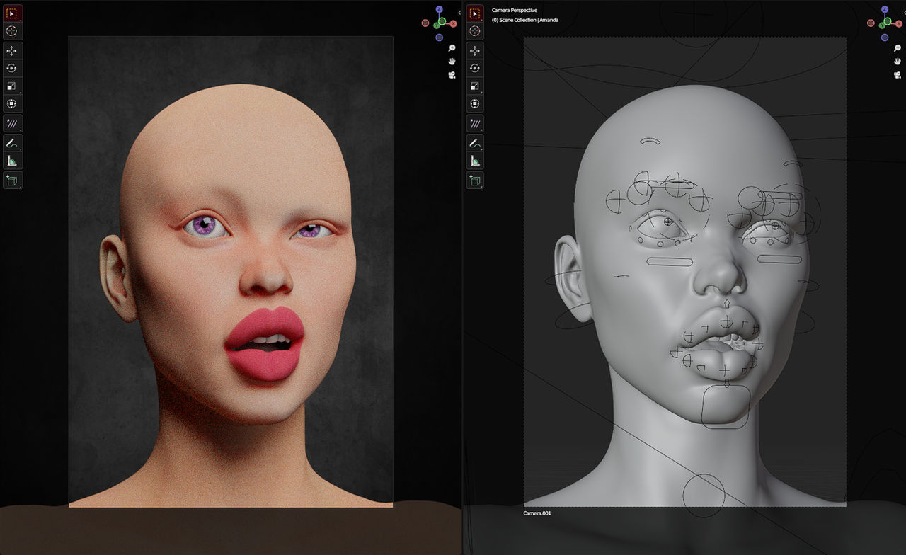 Deviantart Muad3d Amanda - Face weights progress by Muad3D on DeviantArt