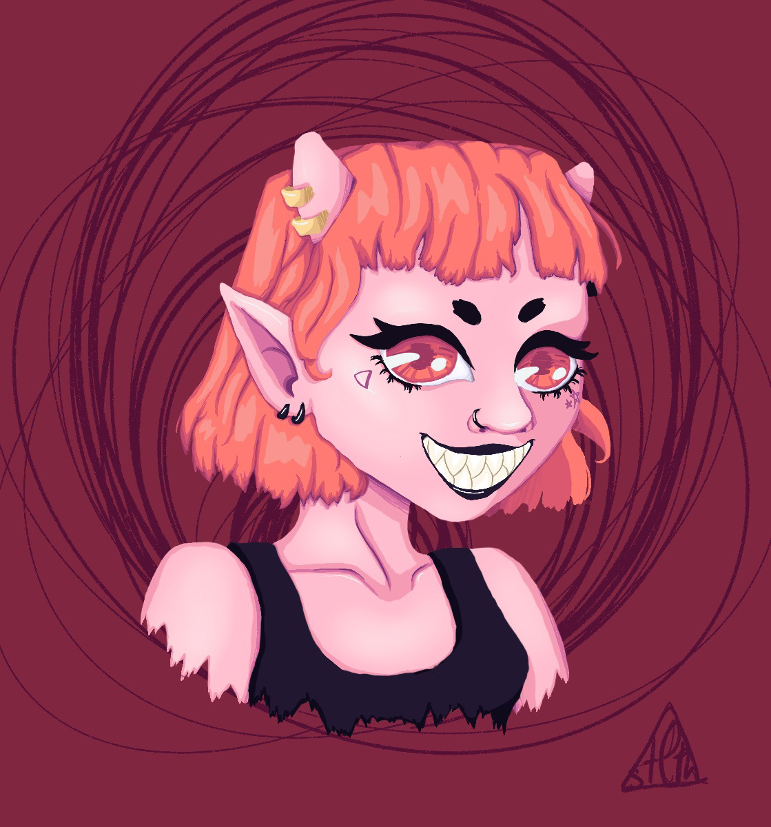 Pink Demon Character pink demon girl by thatnightmare666 on DeviantArt