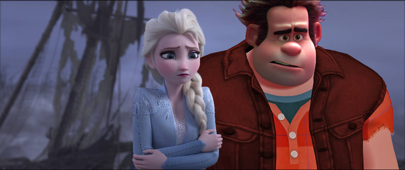 Elsa and Ralph Lets Anna Leave by Jannodisney on DeviantArt