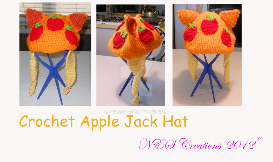 Applejack Cap Pattern Crochet Apple Jack Hat by Zero23 on DeviantArt