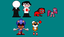 Creepypastas pixels by TheGlitchyMaster