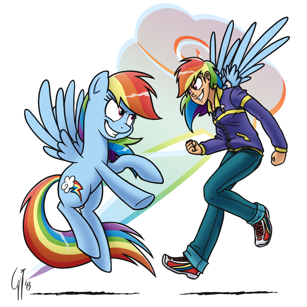 Human Ponidox Rainbow Dash