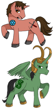 Tony and Loki ponies