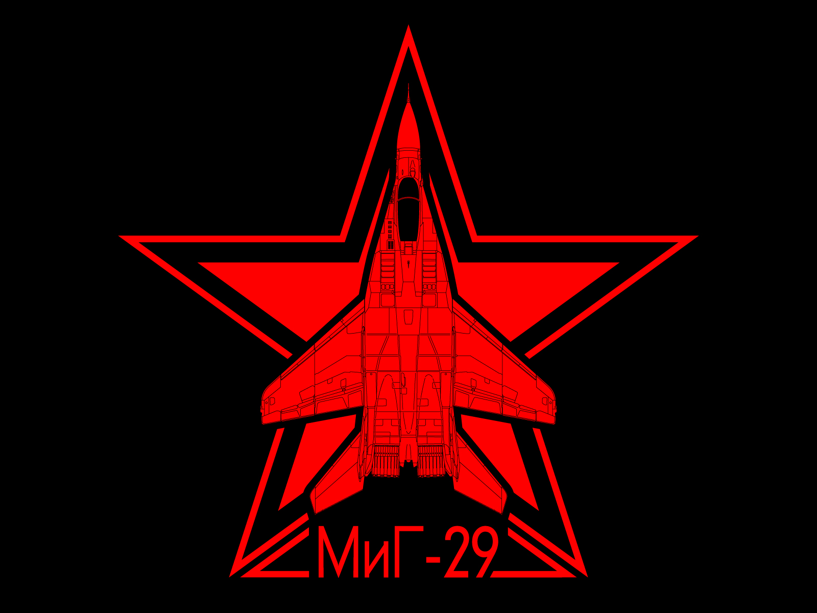 MiG-29 Wallparer RED