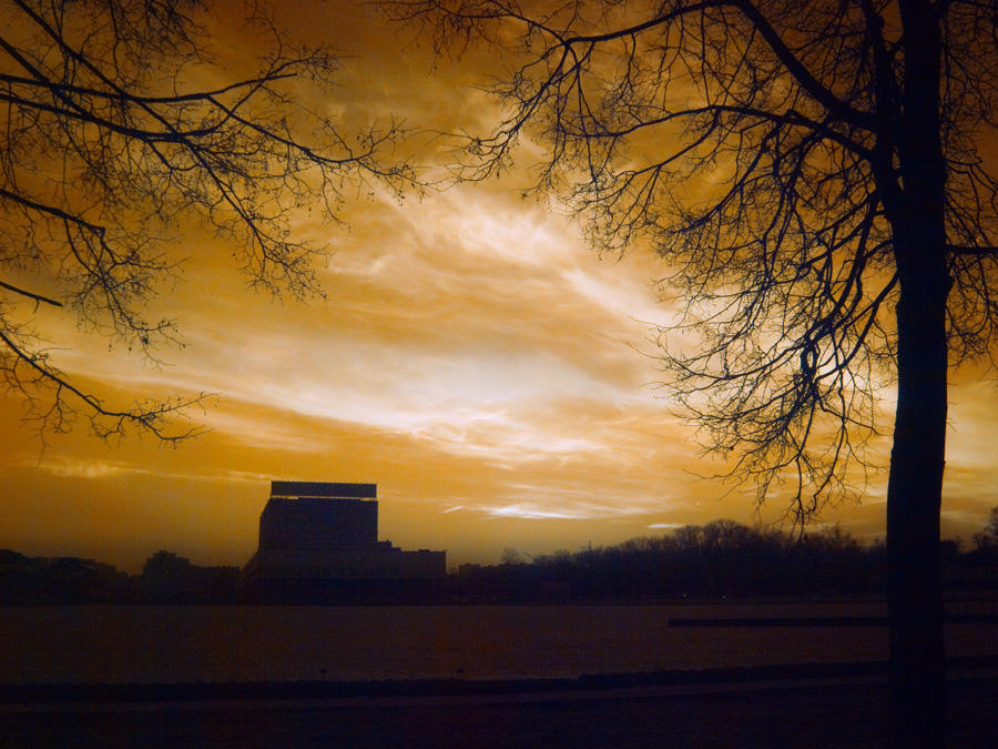 Infared Sunset infrared city sunset by JustOldPurpleAngel on DeviantArt