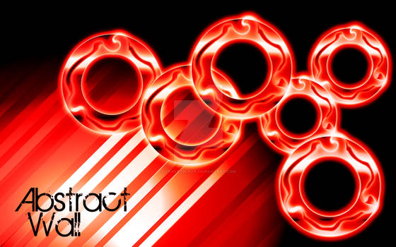 Red Abstract Rings