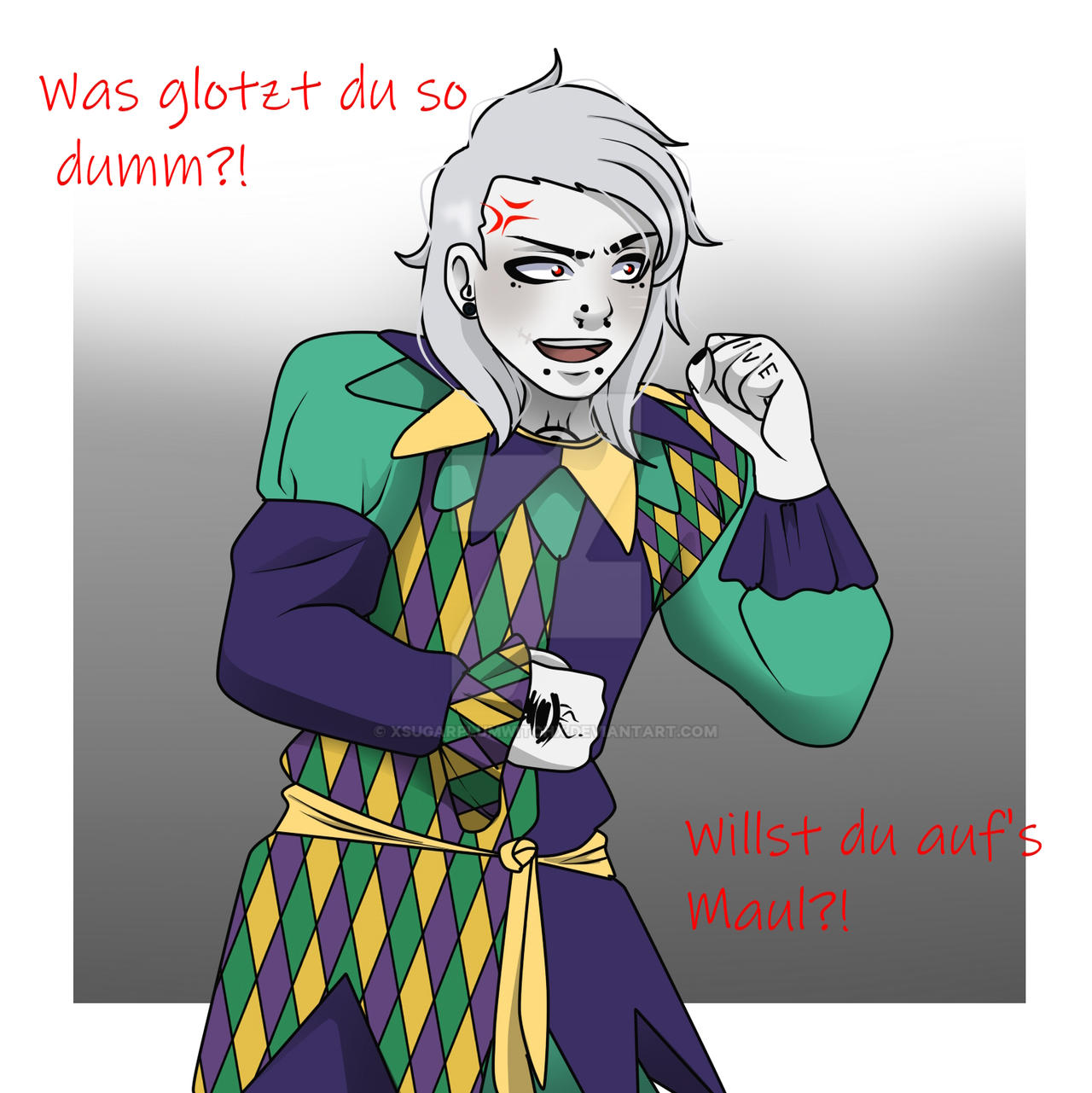 Angry Clown (Secret ArtTrade) by XSugarPlumWitchX on DeviantArt